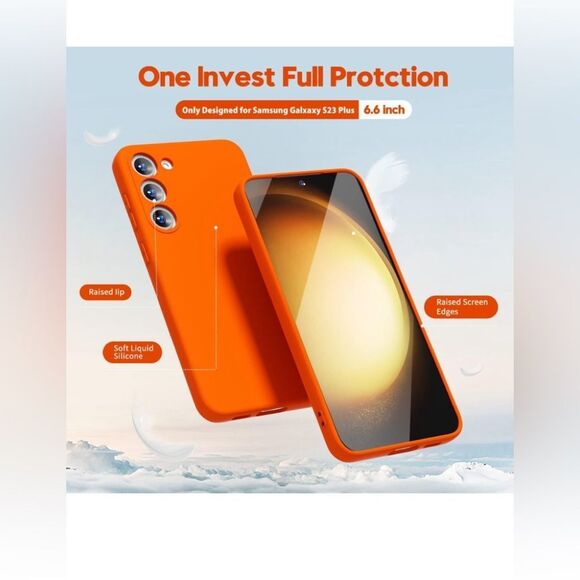 Oak Samsung Galaxy S23 Plus case, neon orange color - Picture 2 of 11